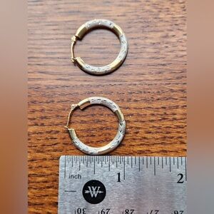 Solid yellow 14k hoop earrings